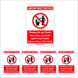 Toilet Flush Sign Sticker