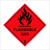 Flammable Gas Sticker
