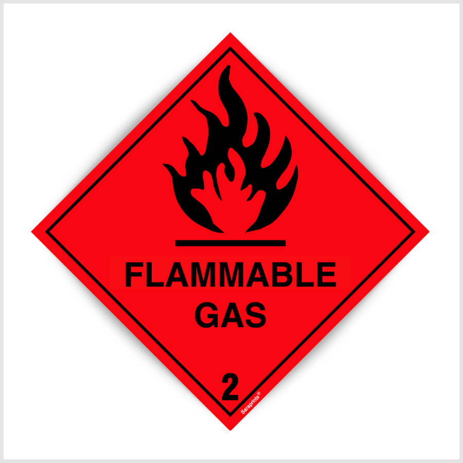 Flammable Gas Sticker