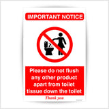 Toilet Flush Sign Sticker