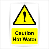 Caution Hot Water Sign Sticker