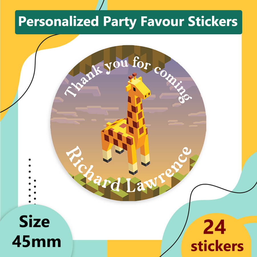 Personalised Game Theme Thank you For Coming To My Party Sticker