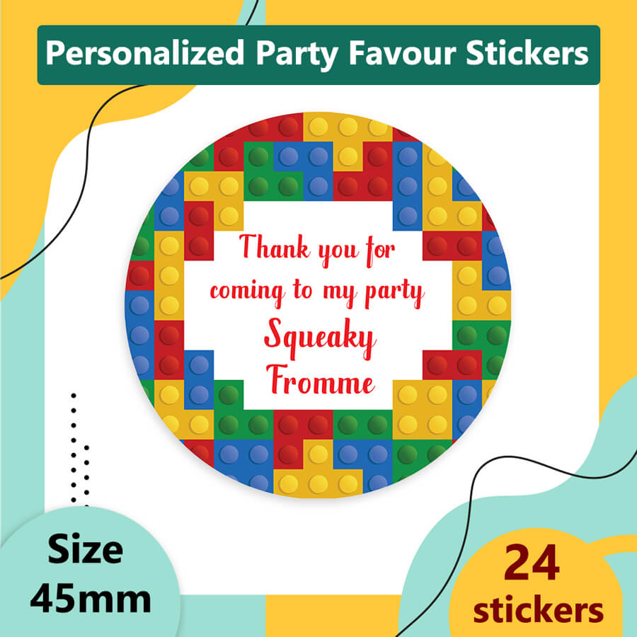 Personalised Game Theme Thank you For Coming To My Party Sticker
