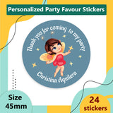 Personlised Unicorn Thank you For Coming To My Party Sticker
