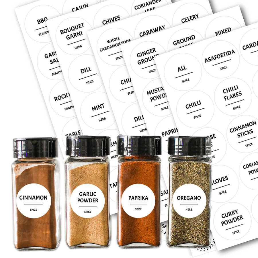 Minimalist Spice Jar Labels