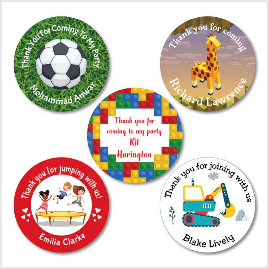 Personalised Game Theme Thank you For Coming To My Party Sticker