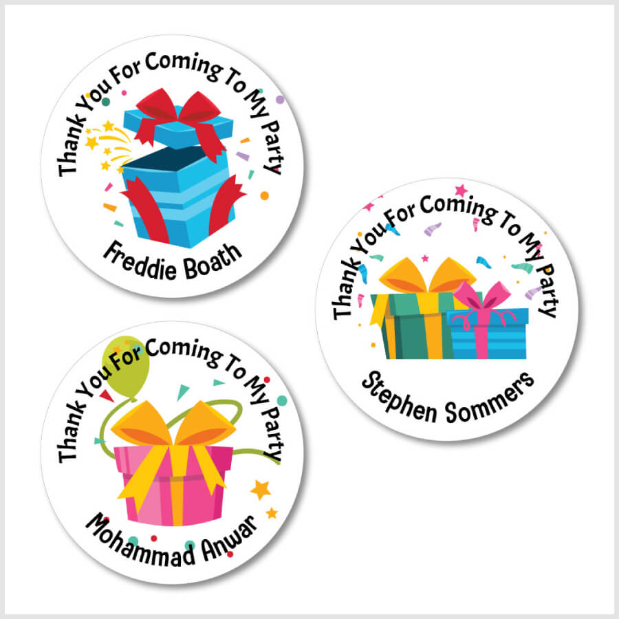 party bag sticker/personalised gift stickers/personalised stickers for ...