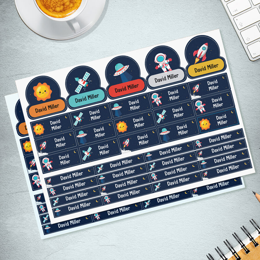 Space name sticker
