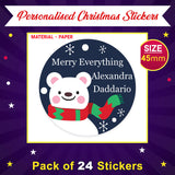 Personalised Christmas Gift Tags Name Lables