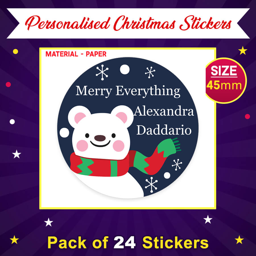 Personalised Christmas Gift Tags Name Lables