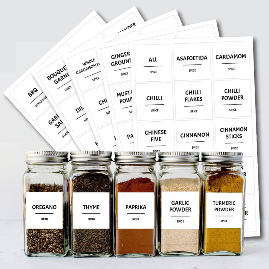 Making Spice Label Spice jar stickers/Spice jar organization label/Pandry label design ...