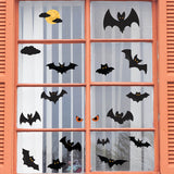Flying Bat Halloween Window Stickers