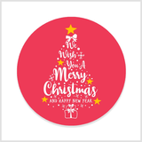 merry christmas tree sticker