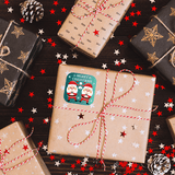 Christmas-themed stickers for gift tags