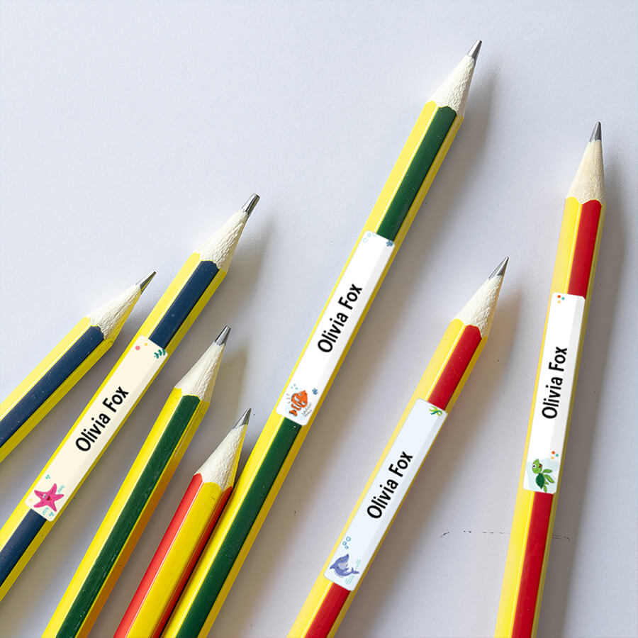 name labels with animals