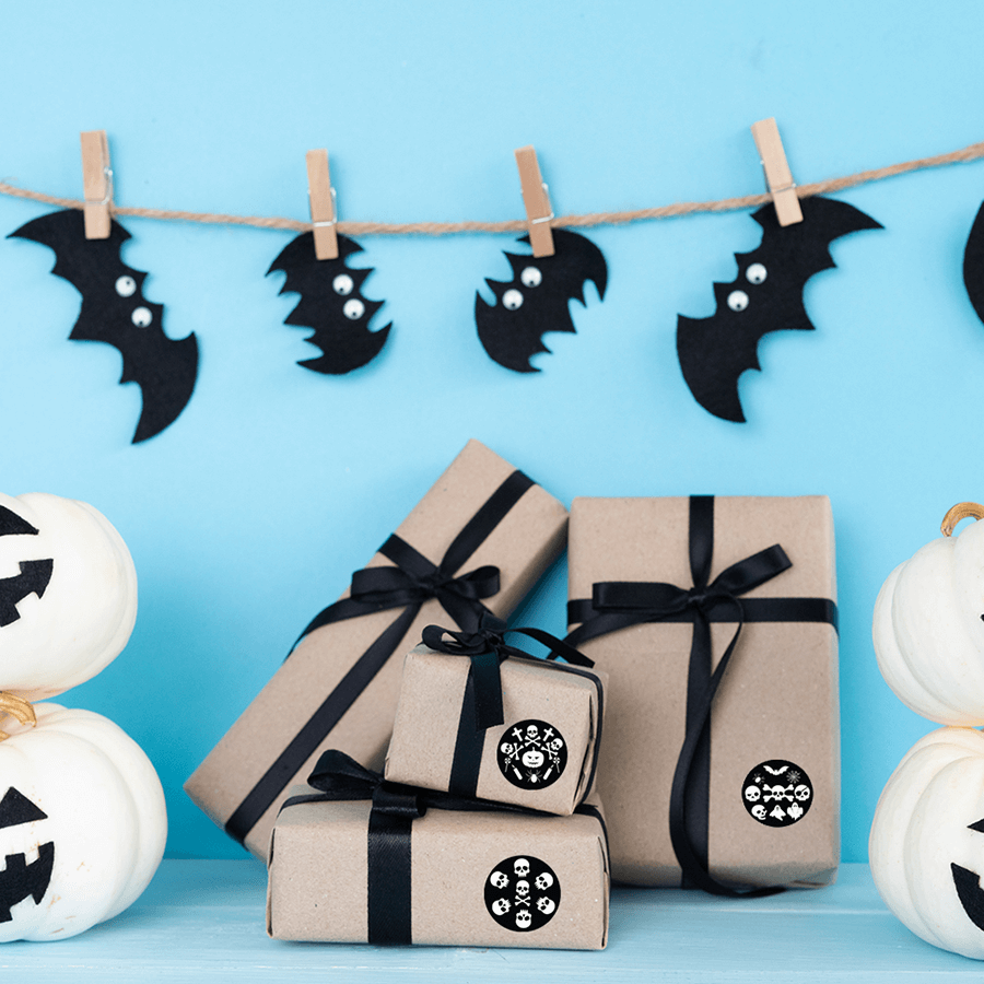 Skull Theme Halloween Stickers
