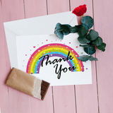 Rainbow Thank you Cards