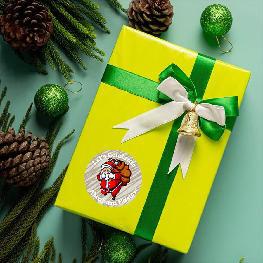 Personalised Christmas  Sticker - Round - Gift Labels