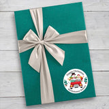 Personalised Christmas Sticker - Round - Snowman