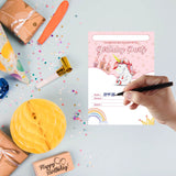 Unicorn Birthday Party Invitation Cards