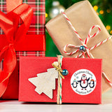 Personalised Christmas Sticker - Round - Snowman