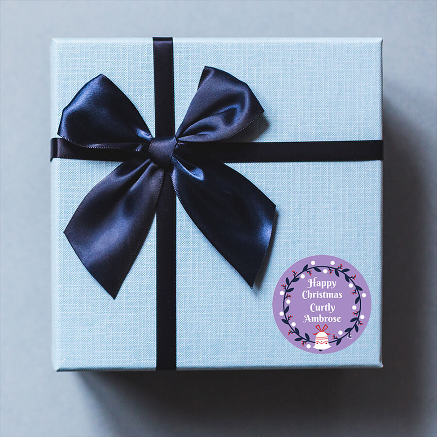 Personalised Christmas  Sticker - Round - Gift Labels