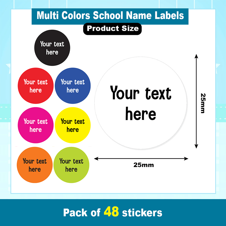 Name Labels - Plain Round