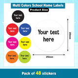 Name Labels - Plain Round