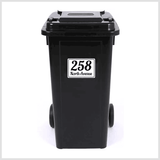 Personalised Multi color Rectangle Wheelie Bin Stickers