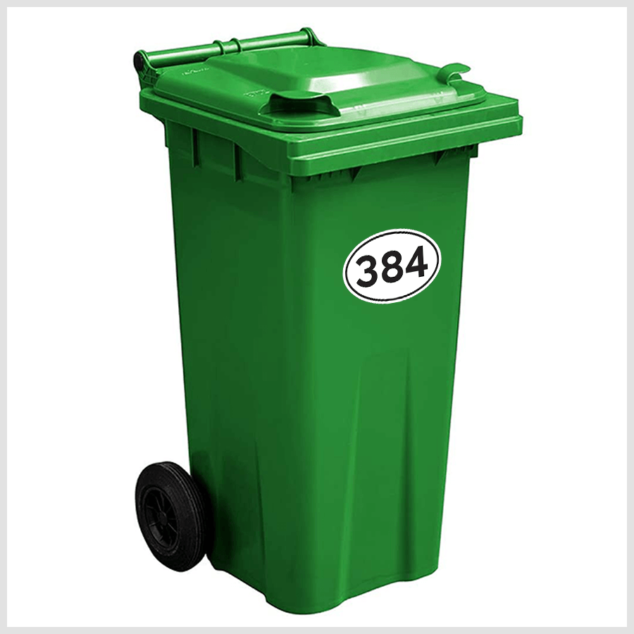 Personalised Multicolour Oval Bin Stickers