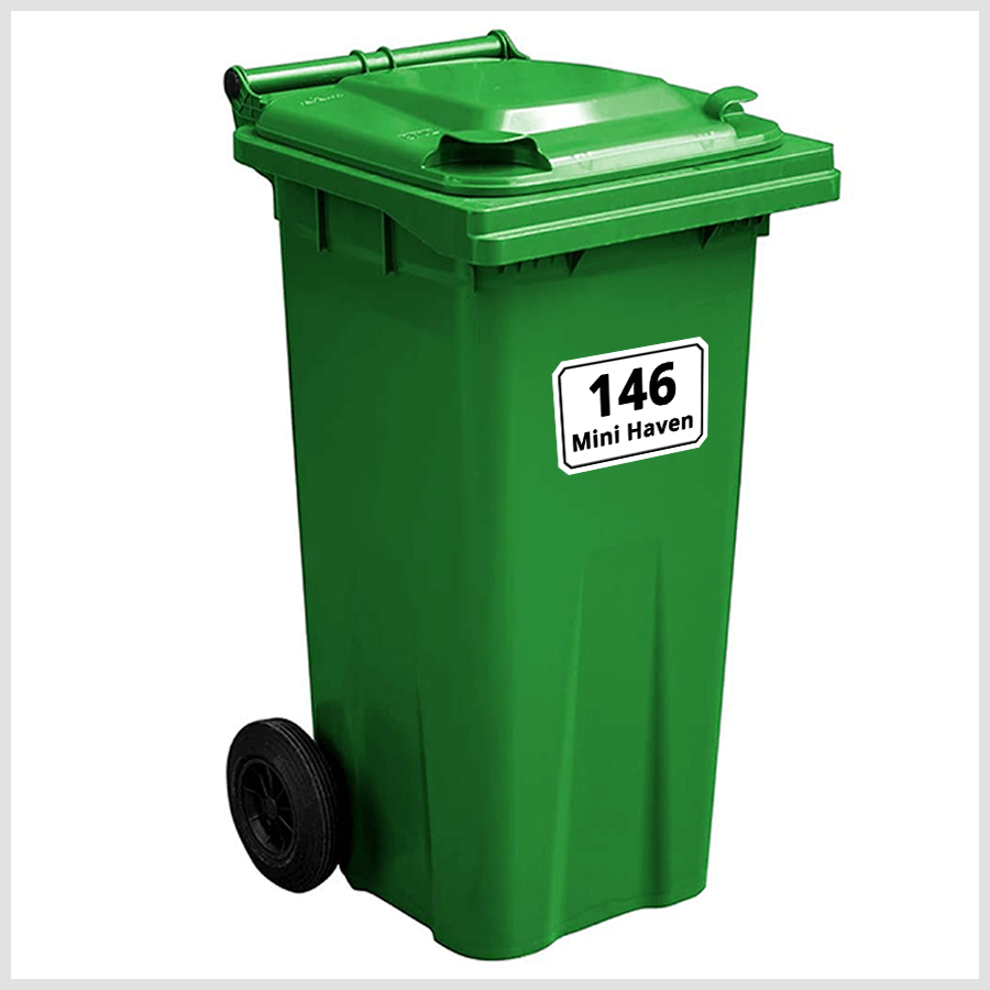 Personalised Multi Colour Wheelie Bin Stickers