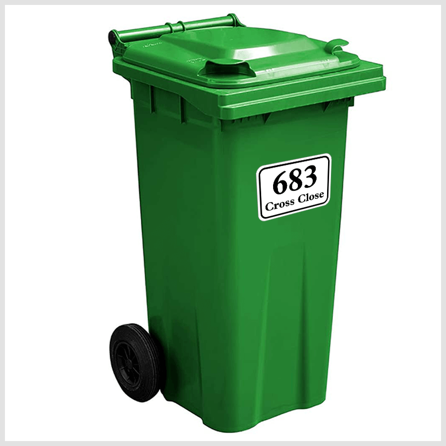 Personalised Multi Colour Bin Stickers