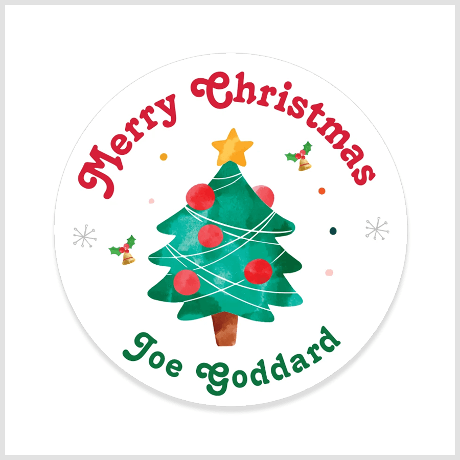 Personalised Christmas Tree Stickers