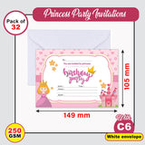 Little Girls Birthday Invitation Cards with Envelopes