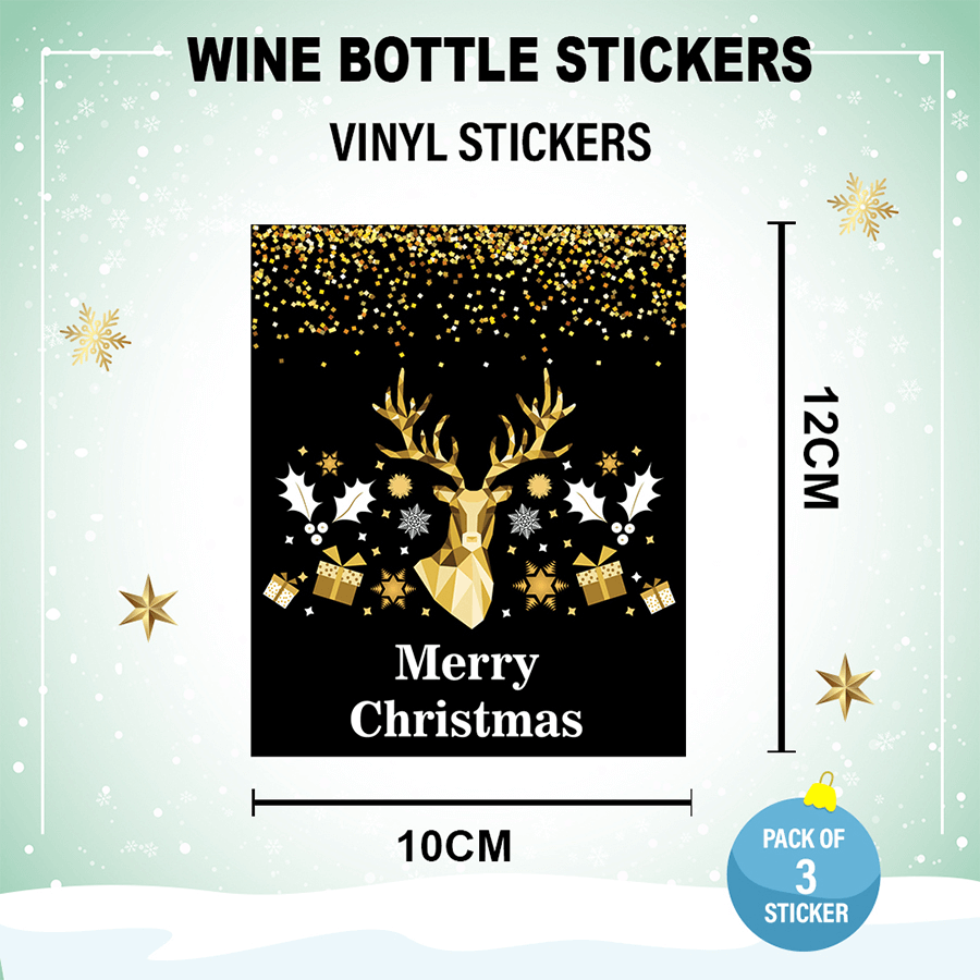 Christmas Wine Label - Classic Santa