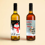 Christmas Wine Label - Ho Gift Label