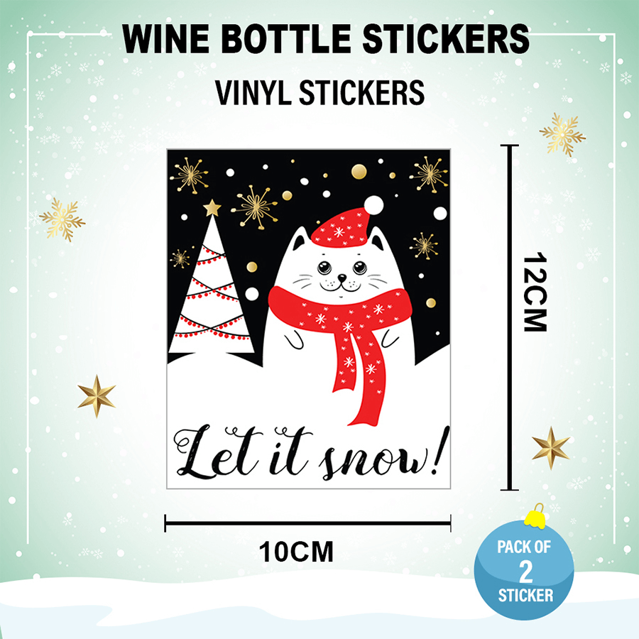 Christmas Wine Label - Ho Gift Label
