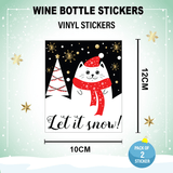 Christmas Wine Label - Ho Gift Label