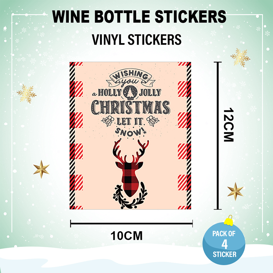 Christmas Wine Label - Ugly Sweater