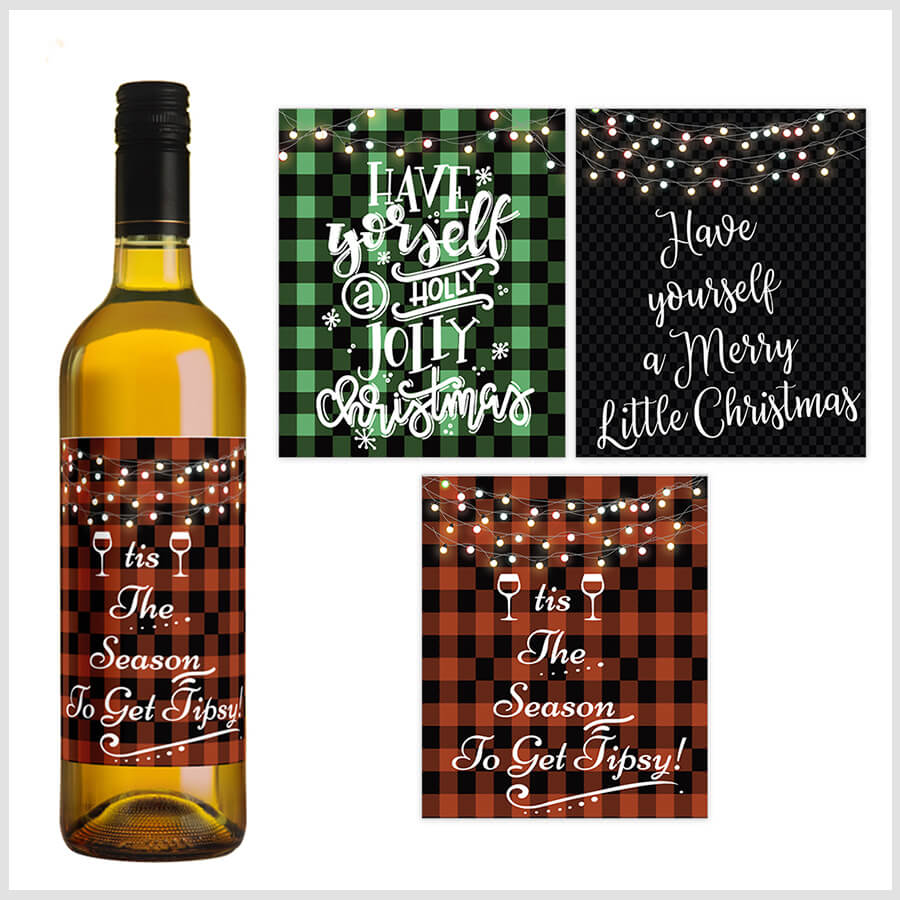 Christmas Wine Label - Quotes
