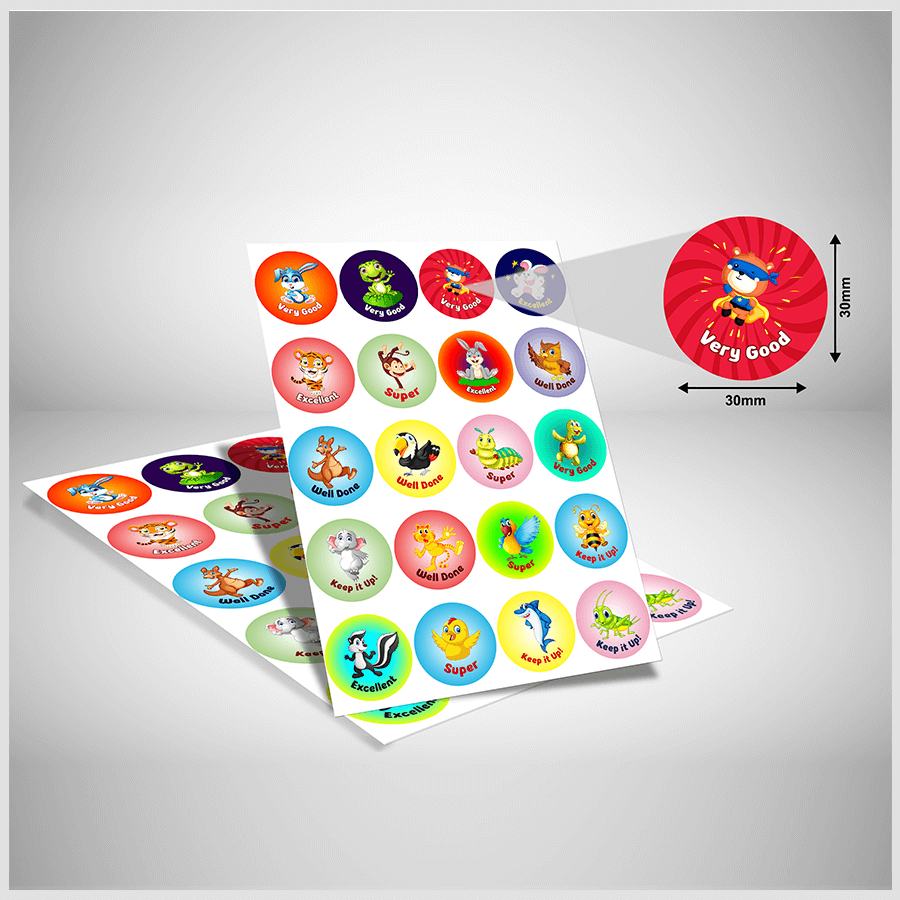 Cartoon Animal Theme Reward Stickers
