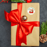 Merry Christmas stickers featuring Santa and snowman designs