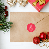 Festive Merry Christmas tree sticker for kids