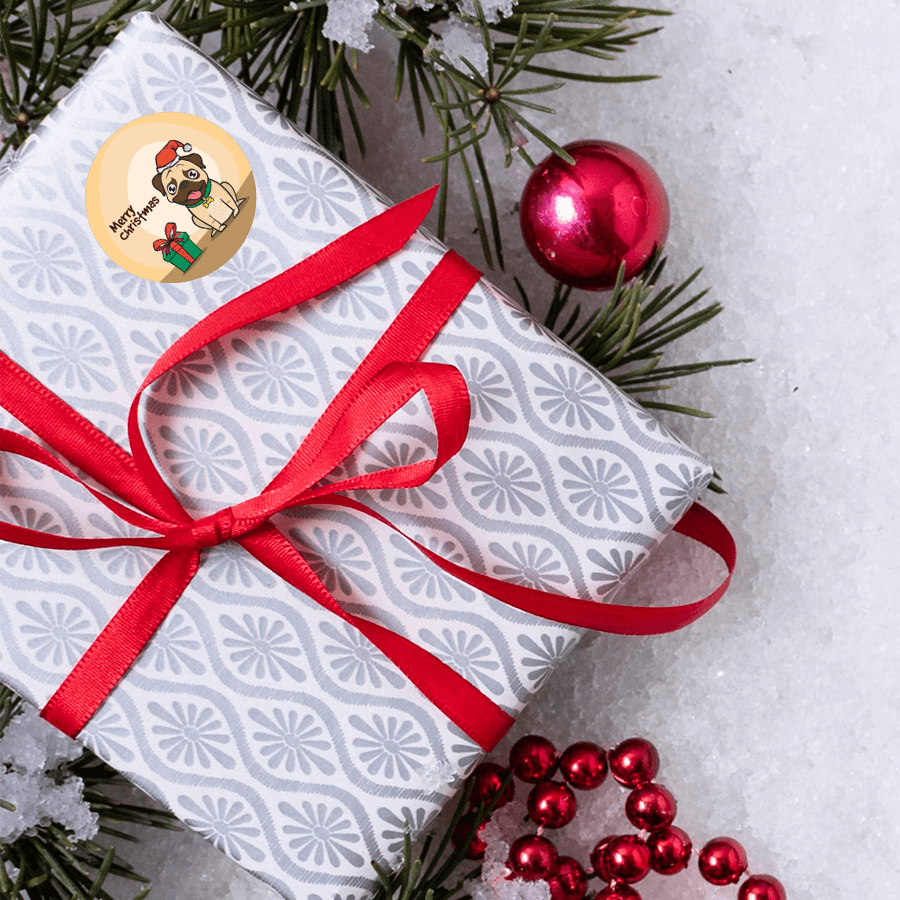 Durable Xmas dog stickers with festive designs