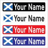 Scotland Bike Name Sticker