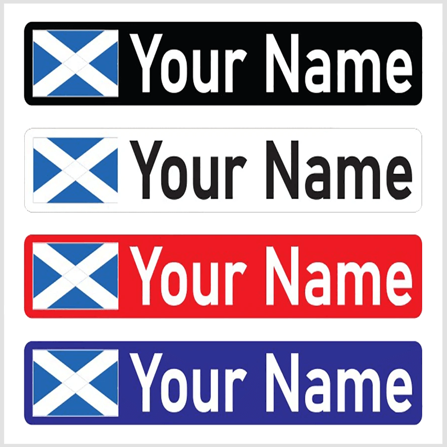 Scotland Bike Name Sticker