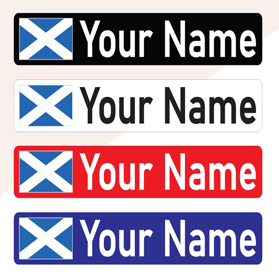 Scotland Bike Name Sticker