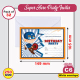 Birthday Boy Invitation Cards Including Envelopes