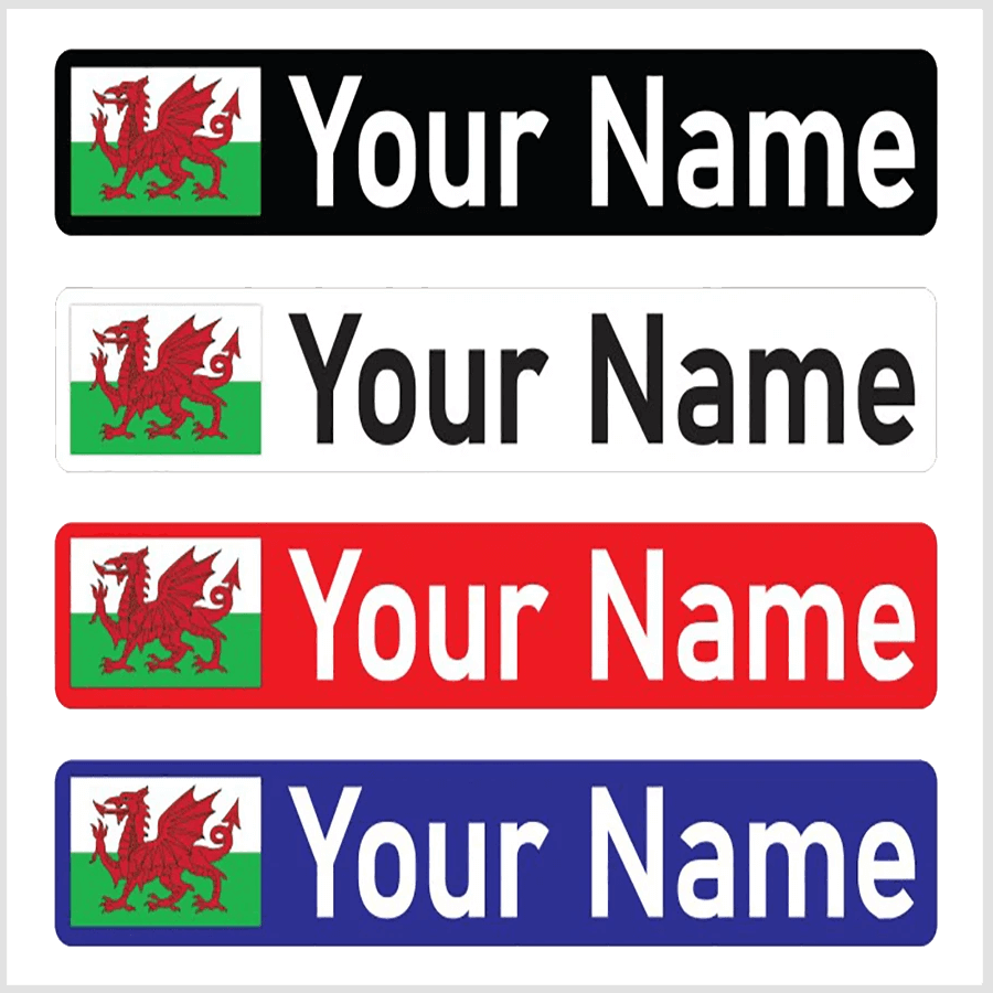 Wales Bike Name Sticker