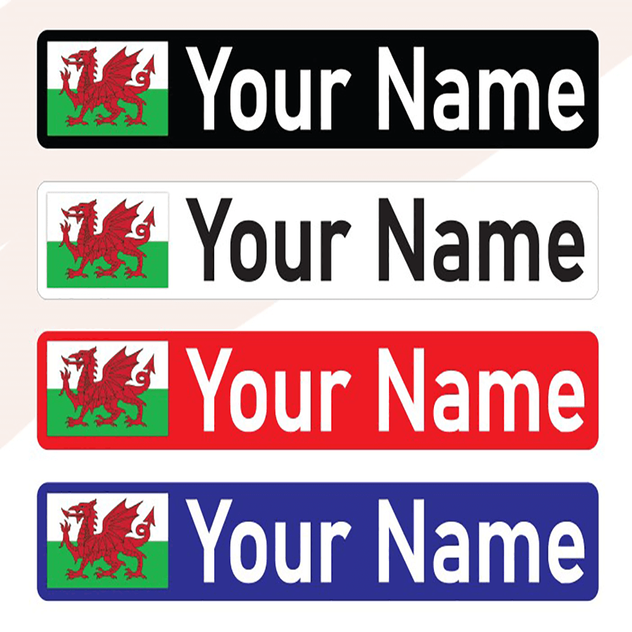 Wales Bike Name Sticker